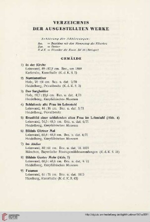 Gemälde (Nr. 1-48)
