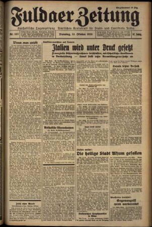 Ausgabe vom Dienstag, den 15. Oktober 1935.
