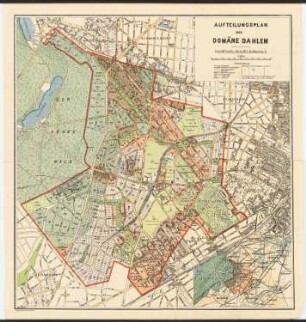 Domäne Dahlem, Berlin: Aufteilungsplan 1:8000
