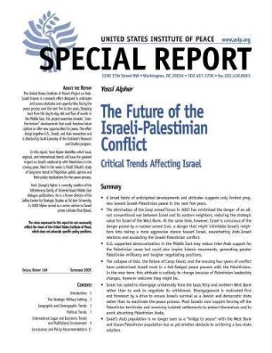 The future of the Israeli-Palestinian conflict: critical trends affecting Israel
