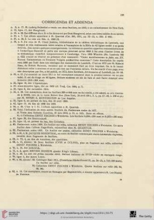 Corrigenda et addenda
