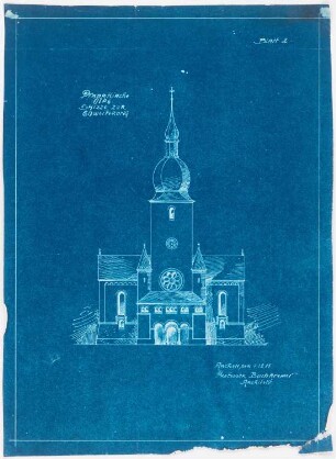Pfarrkirche Sankt Martinus, Olpe: Vorderansicht (Entwurf von Joseph Buchkremer)