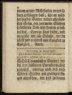 Vorbereitung Zur heiligen Beicht. - Nach verrichter Buß zu sprechen.