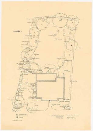 Garten Dr. Hoffmann, Frankfurt/Main: Lageplan, 2. Fassung 1:100