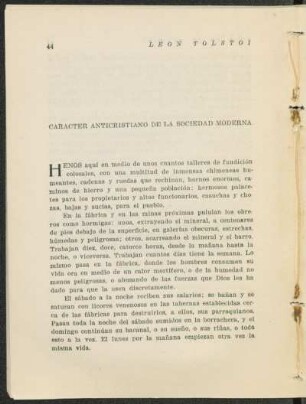 Carácter anticristiano de la sociedad moderna