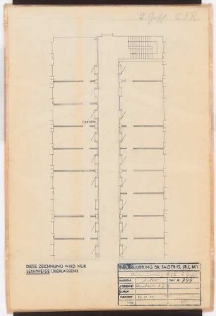 Reichsluftfahrtministerium, Berlin: Teilgrundriss Q3R (2. OG) 1:100