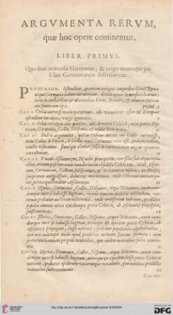 Argumenta rerum, quae hoc opere continentur