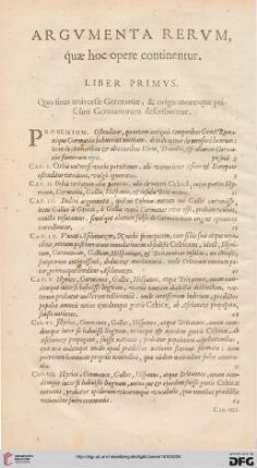 Argumenta rerum, quae hoc opere continentur
