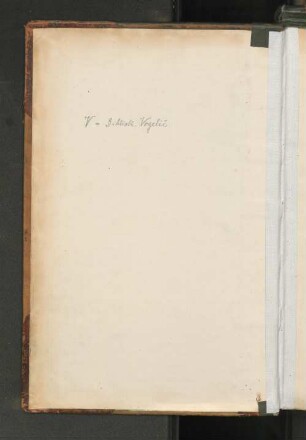 V = Biblioth. Vogelii