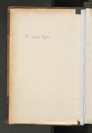 V = Biblioth. Vogelii