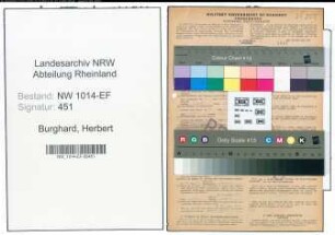 Entnazifizierung Herbert Burghard , geb. 16.12.1914 ()