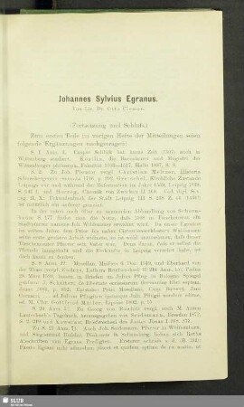 Johannes Sylvius Egranus