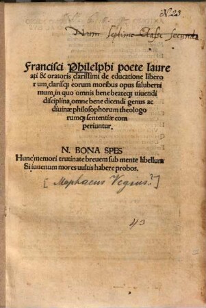 De educatione liberorum clarisque eorum moribus opus