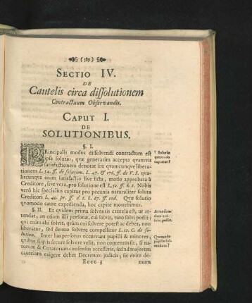 Caput I. De Solutionibus.