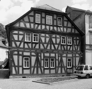 Wohnhaus, Fachwerk; Gelnhausen, Obere Haitzer Gasse 18