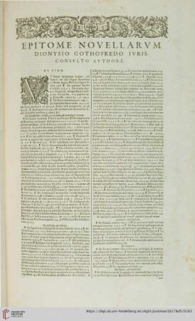 Epitome Novellarum Dionysio