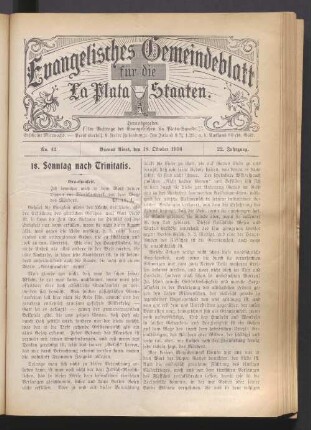 No. 42. 18. Oktober 1916. 22. Jahrgang