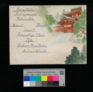 Speisekarte mit asiatischem Motiv