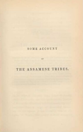 Some account of the Assamese tribes