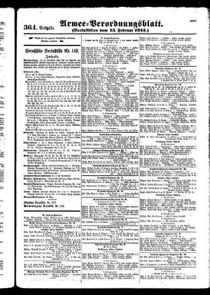 364.Ausgabe. Samstag, 13. Februar 1915