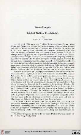 Friedrich Wolter's Vermächtnis