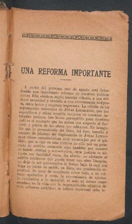Una reforma importante
