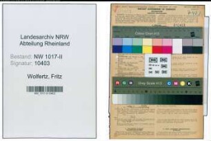 Entnazifizierung Fritz Wolfertz , geb. 11.12.1900 (Kaufmaennischer Angestellter)