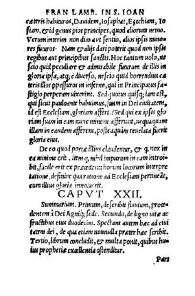 Capvt XXII.