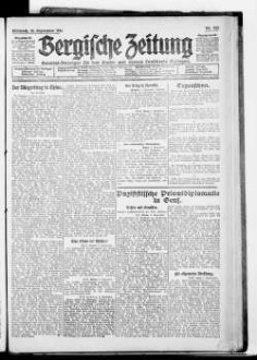 Bergische Zeitung. 1922-1935