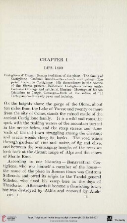 Chapter I: 1478-1490