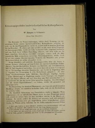 Kreuzungsprodukte landwirtschaftlicher Kulturpflanzen.