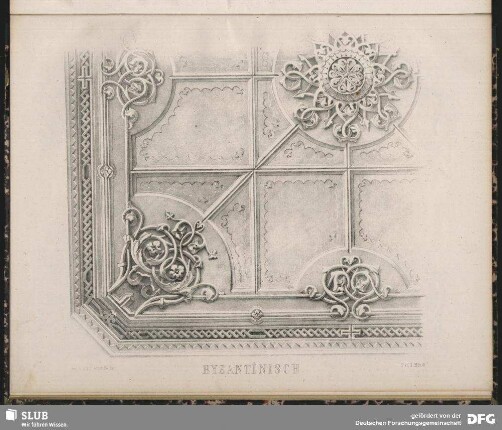 Ornamente zu Zimmer-Decorationen (byzantinische Deckengestaltung)