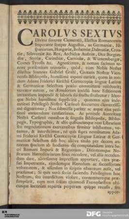 Carolus Sextus