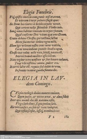 Elegia In Laudem Coniugii