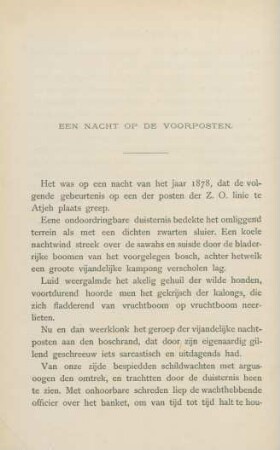 Een nacht op de voorposten