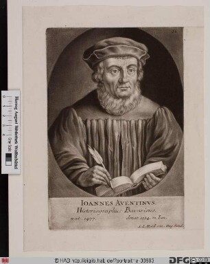 Bildnis Johannes Aventinus (eig. Turmair)