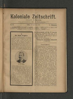 No.19. Berlin, 15.September 1904.
