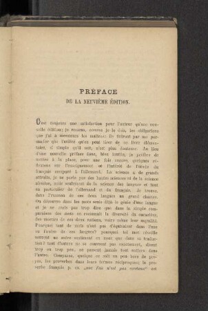 Préface de la neuvième édition.