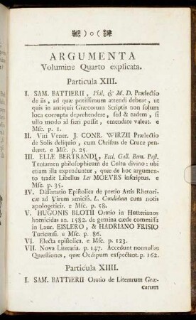 Argumenta Volumine Quarto explicata.