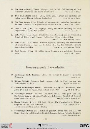 Hervorragende Lackarbeiten (Nr. 89-112)