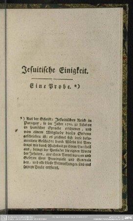Jesuitische Einigkeit