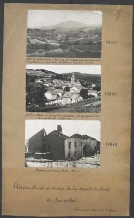 Bei Ban de Sapt: Abgebranntes Haus in Laitre März 1915