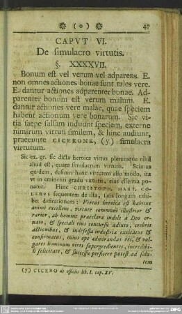 Caput VI. De simulacro virtutis