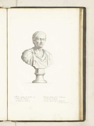 Buste antique de marbre, de l'Empereur Trajan. au Palais des Thuilleries.
