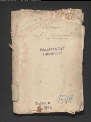 Verzeichnis der geistlichen Güter und ihrer Einkünfte zu Meckenheim.