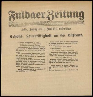 Ausgabe vom Freitag, den 01. Juni 1917.