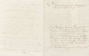 Johann Wilhelm Senfft von Sulburg an Karoline Luise von Baden (Stuttgart)