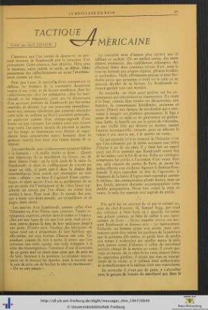Tactique Américaine.