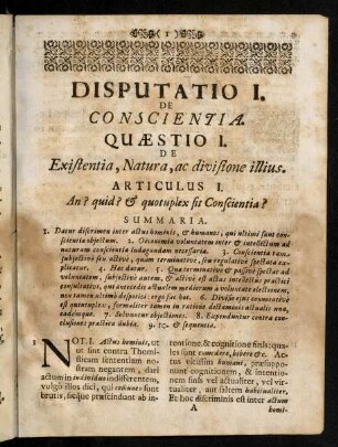 1-14, Articulus I.