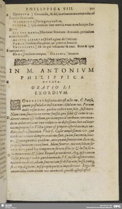 In M. Antonium Philippica Octava. Oratio LI.